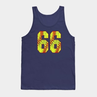 Fastpitch Softball Number 66 #66 Softball Shirt Jersey Uniform Favorite Player Biggest Fan Tank Top